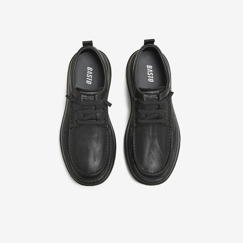 百思图2025秋季新款商场同款休闲皮鞋时尚商务厚底男鞋L3367CM5