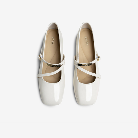 百思图2025秋季新款商场同款玛丽珍鞋时尚简约粗跟女单鞋F2052CQ5