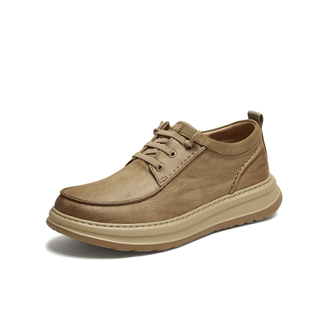 百思图2025秋季新款商场同款休闲皮鞋时尚商务厚底男鞋L3367CM5