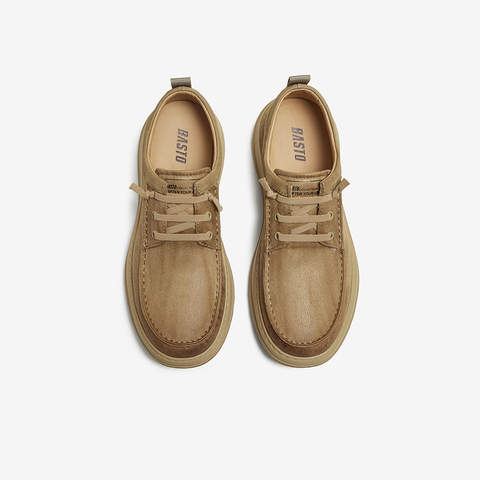 百思图2025秋季新款商场同款休闲皮鞋时尚商务厚底男鞋L3367CM5