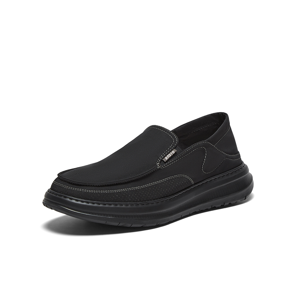 百思图2025夏季新款商场同款简约通勤布鞋厚底男休闲鞋L3309BM5