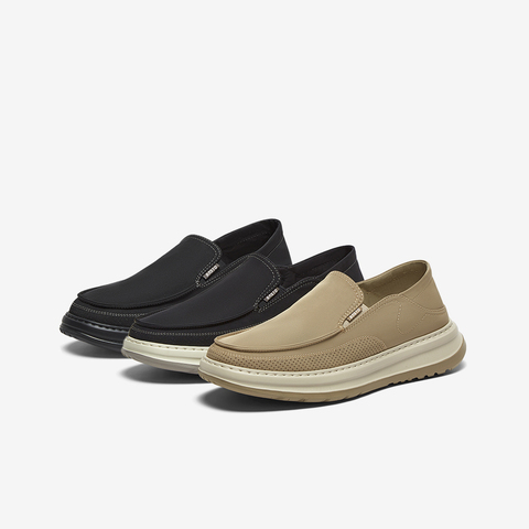 百思图2025夏季新款商场同款简约通勤布鞋厚底男休闲鞋L3309BM5