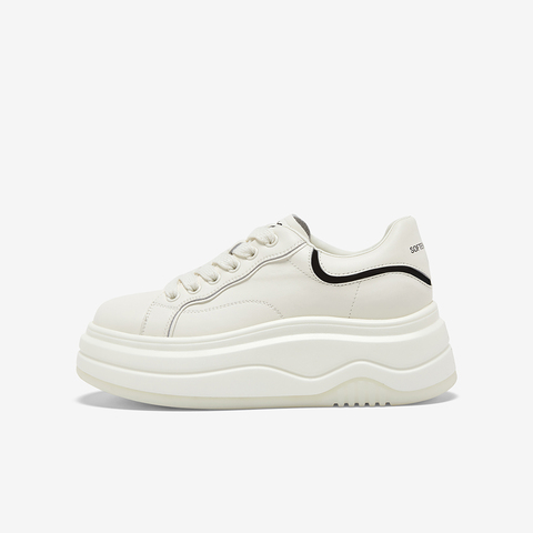 百思图2025秋季新款商场同款小白鞋厚底增高女休闲运动鞋W0951CM5