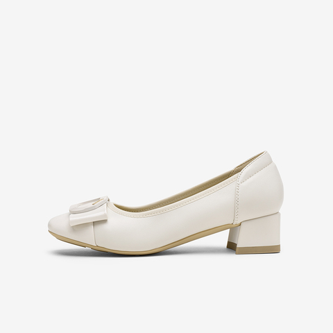 百思图2025秋新款商场同款浅口单鞋时尚简约通勤粗跟女鞋K3080CQ5