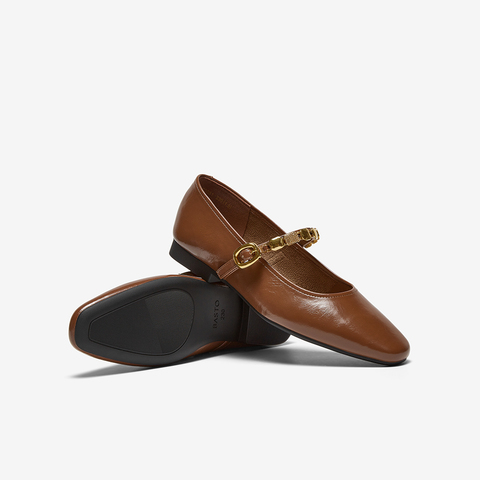 百思图2025秋季新款商场同款玛丽珍鞋时尚复古法式女单鞋F2081CQ5