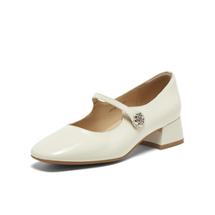 百思图2025秋季新款玛丽珍鞋时尚法式复古浅口女单鞋C5722CQ5