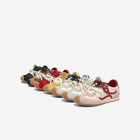 百思图2025夏季新款时髦复古街头运动德训鞋平跟女休闲鞋A1825BM5