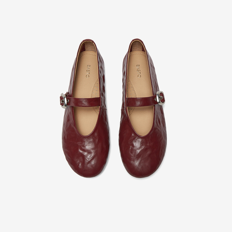 百思图2025秋季新款羊玛丽珍鞋时尚简约浅口女单鞋CX971CQ5