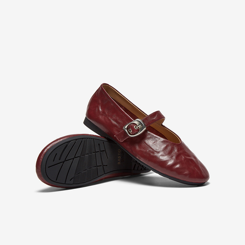 百思图2025秋季新款羊玛丽珍鞋时尚简约浅口女单鞋CX971CQ5