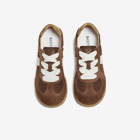 百思图2025秋季新款商场同款时尚复古德训鞋厚底女休闲鞋D3165CM5