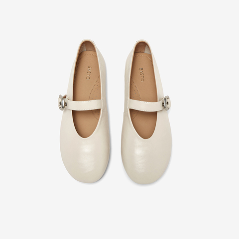 百思图2025秋季新款羊玛丽珍鞋时尚简约浅口女单鞋CX971CQ5