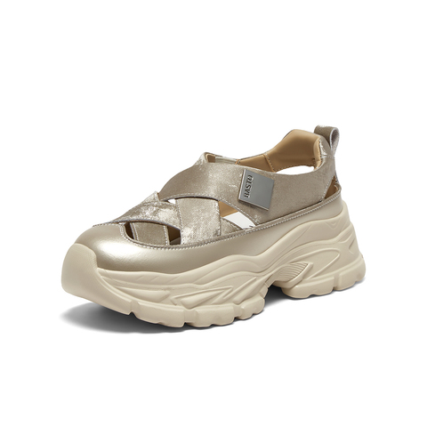 百思图2025夏季新款老爹运动凉时尚潮流户外后空女凉鞋D3526BH5