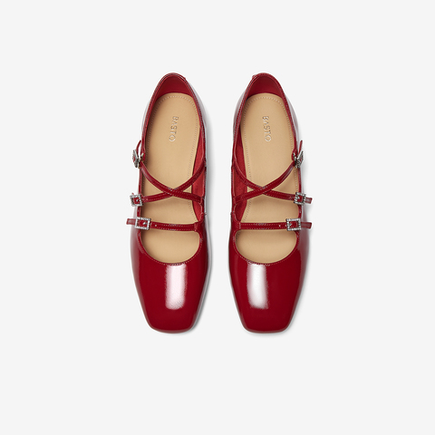 百思图2025秋季新款玛丽珍鞋时尚潮流法式浅口女单鞋BN689CQ5