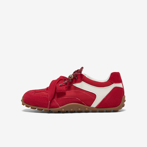 百思图2025秋季新款商场同款德训鞋时尚复古运动女休闲鞋A9012CM5