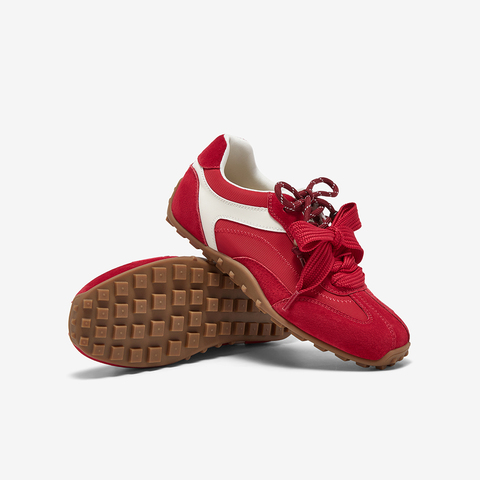 百思图2025秋季新款商场同款德训鞋时尚复古运动女休闲鞋A9012CM5