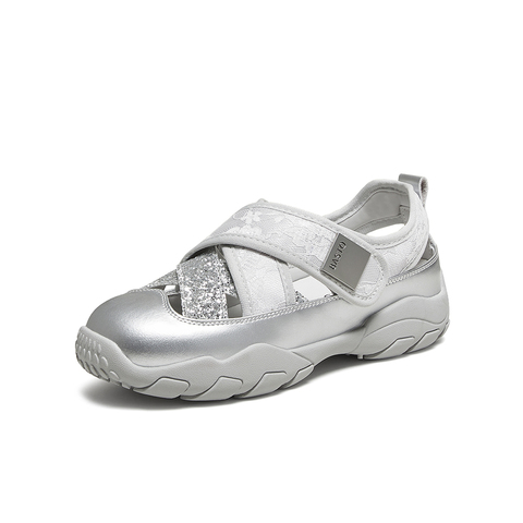 百思图2025夏季新款芭蕾舞鞋时尚潮流户外休闲女单鞋D3370BM5