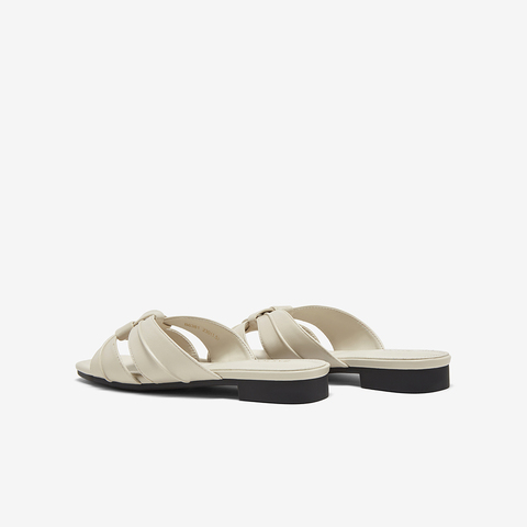 百思图2025夏季新款简约休闲通勤一字拖粗跟女凉拖鞋B6381BT5