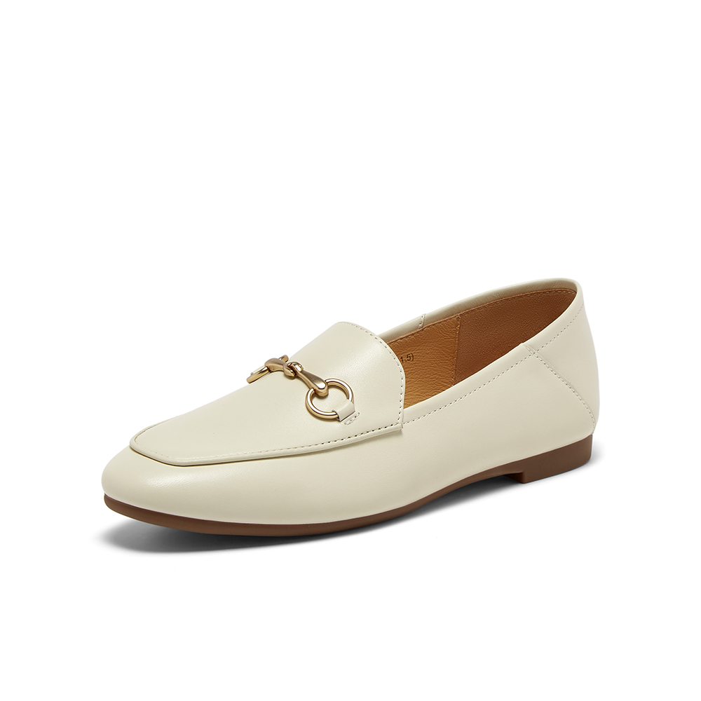 百思图2025秋季新款乐福鞋时尚简约通勤平跟女单鞋C5268CA5