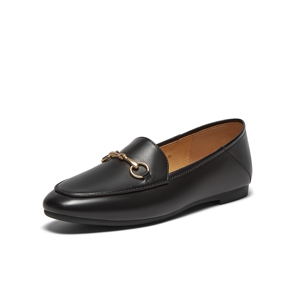 百思图2025秋季新款乐福鞋时尚简约通勤平跟女单鞋C5268CA5