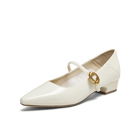 百思图2025秋季新款商场同款玛丽珍鞋时尚尖头浅口女单鞋F5171CQ5