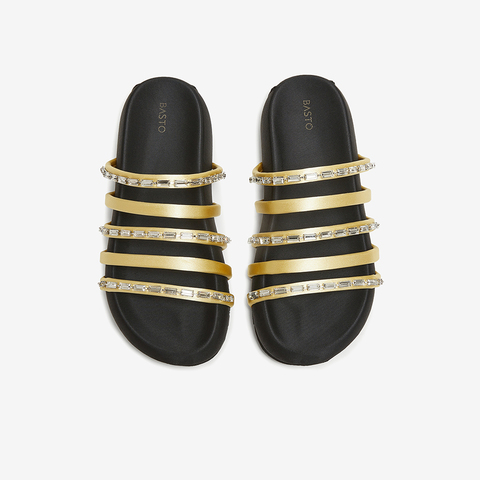 百思图2025夏季新款时尚潮流户外休闲一字拖厚底女拖鞋E5973BT5