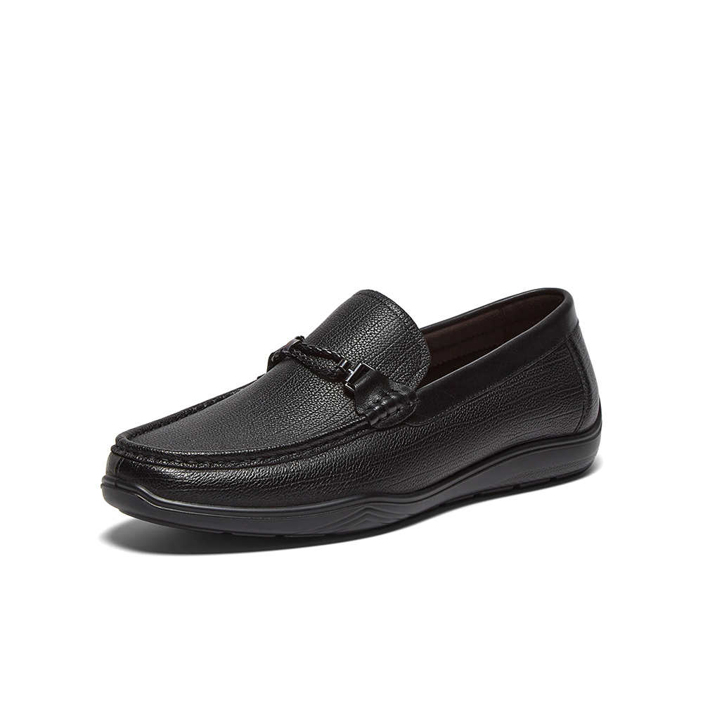百思图2025秋季新款商场同款乐福鞋商务通勤男休闲皮鞋51726CM5