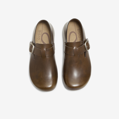 百思图2025秋季新款商场同款勃肯鞋时尚复古休闲女单鞋D3375CM5