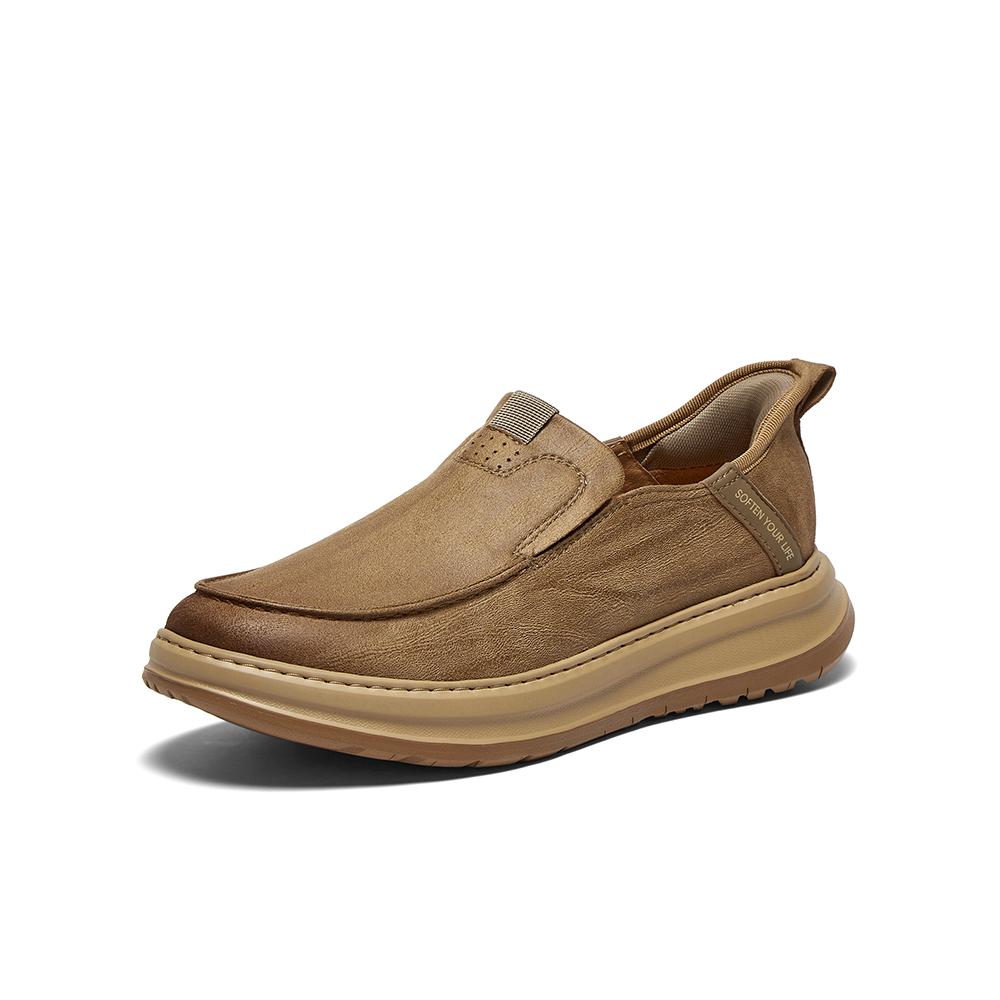 百思图2025秋季新款商场同款乐福鞋时尚潮流男休闲皮鞋K8970CM5