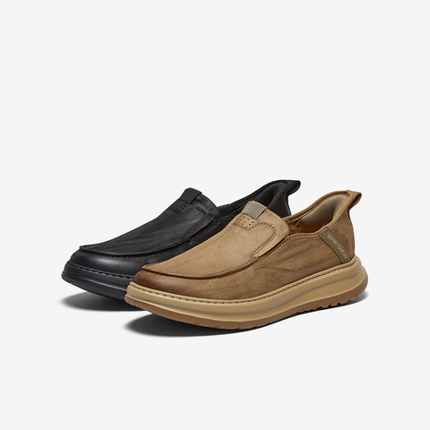 百思图2025秋季新款商场同款乐福鞋时尚潮流男休闲皮鞋K8970CM5