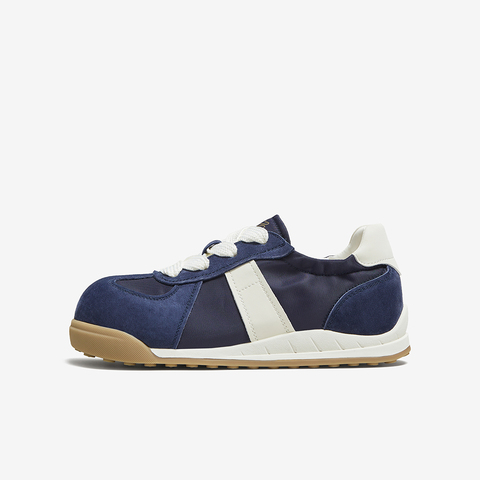 百思图2025秋季新款商场同款时尚复古德训鞋厚底女休闲鞋D3165CM5