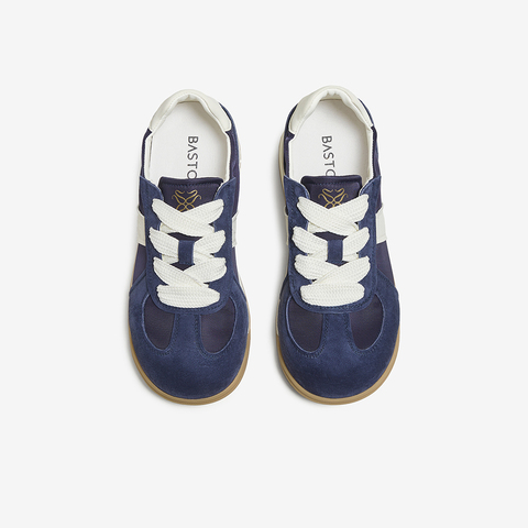 百思图2025秋季新款商场同款时尚复古德训鞋厚底女休闲鞋D3165CM5