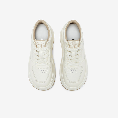 百思图2025秋季新款商场同款小白鞋时尚运动厚底女休闲鞋D3117CM5