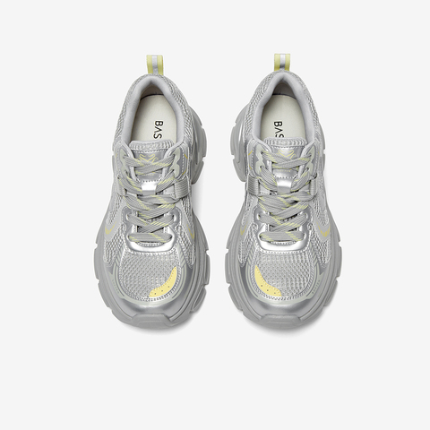 百思图2025秋季新款商场同款运动老爹鞋厚底增高女休闲鞋B3288CM5