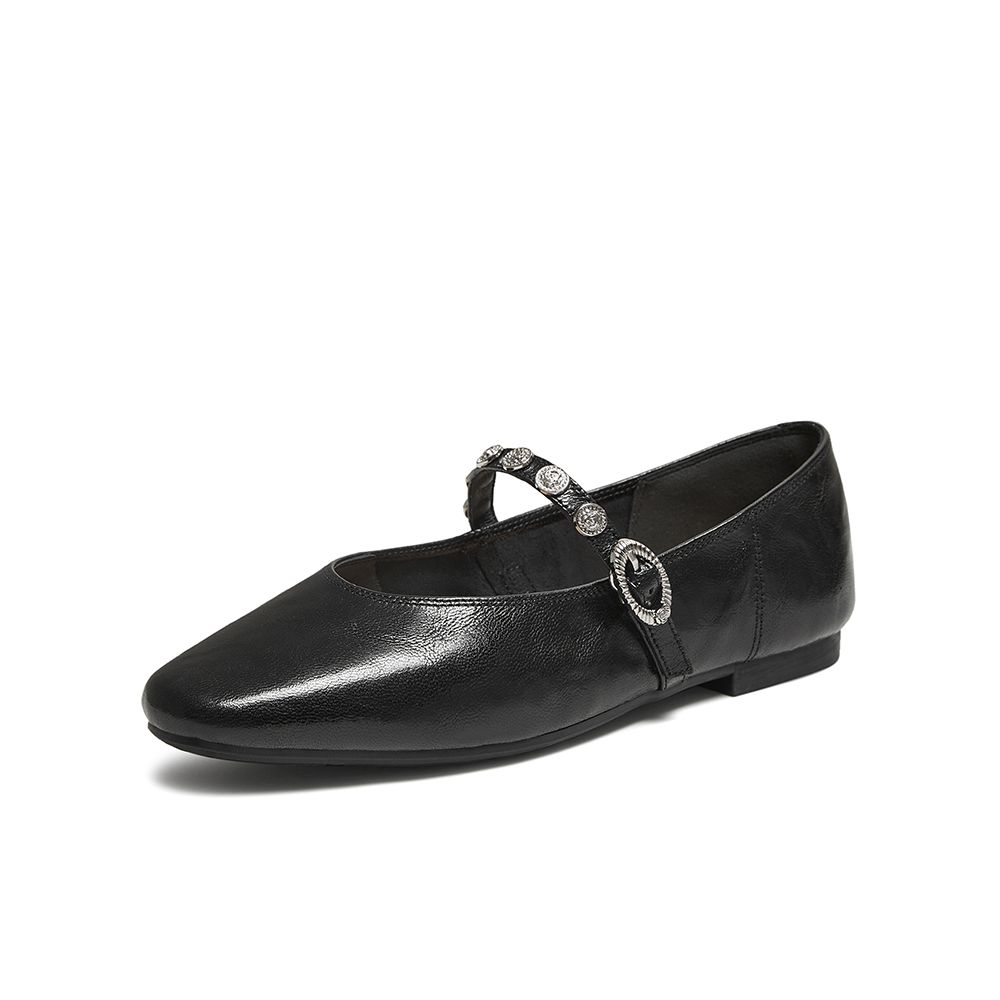 百思图2025秋季新款玛丽珍鞋时尚简约复古浅口女单鞋BN756CQ5