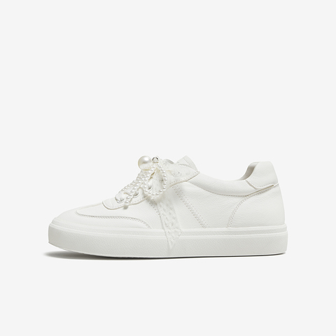 百思图2025秋季新款商场同款小白鞋时尚潮流女休闲鞋UWJ01CM5