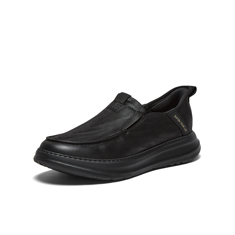 百思图2025秋季新款商场同款乐福鞋时尚潮流男休闲皮鞋K8970CM5