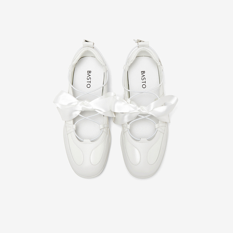 百思图2025秋季新款时尚潮流休闲芭蕾舞鞋厚底女单鞋E5106CM5