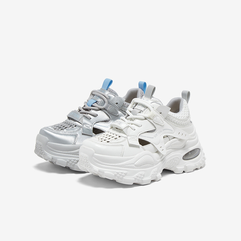 百思图2025夏季新款商场同款老爹鞋时尚厚底增高女休闲鞋G5081BM5