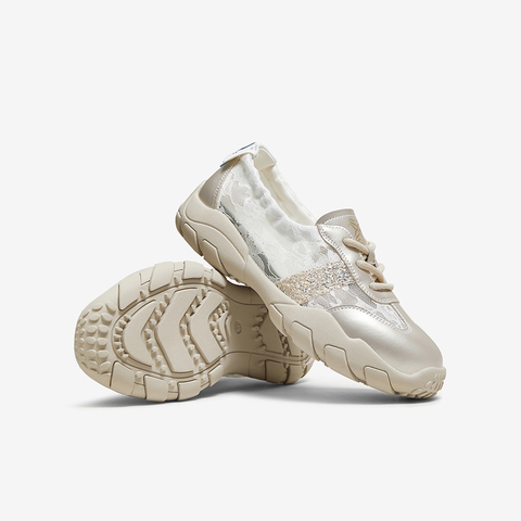 百思图2025秋季新款德训鞋时尚潮流街头运动女休闲鞋D3355CM5