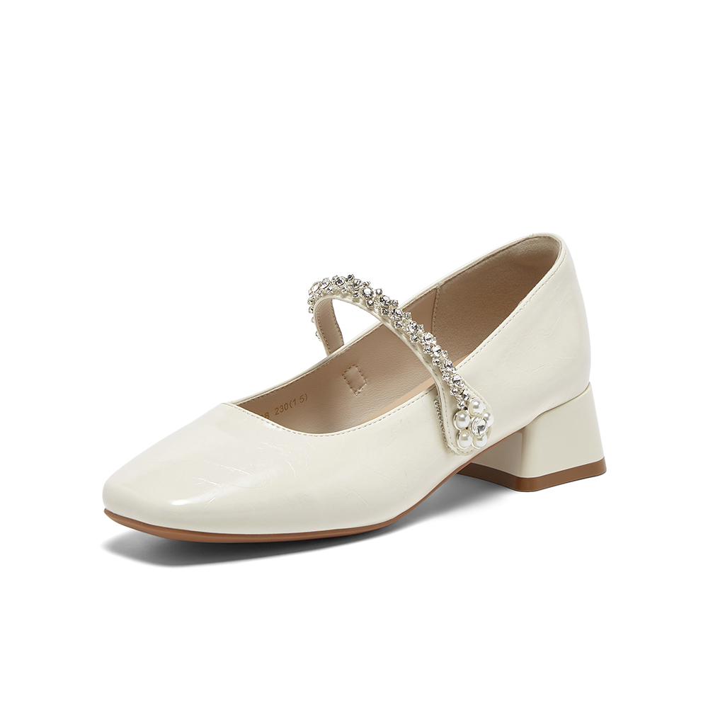 百思图2025秋季新款商场同款玛丽珍鞋时尚复古法式女单鞋W0768CQ5