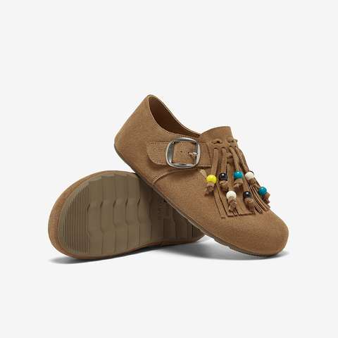 百思图2025秋季新款商场同款勃肯鞋时尚休闲女单鞋BS126CM5