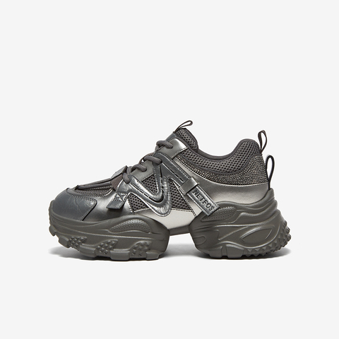 百思图2025秋季新款商场同款老爹鞋时尚厚底增高女休闲鞋B6112CM5