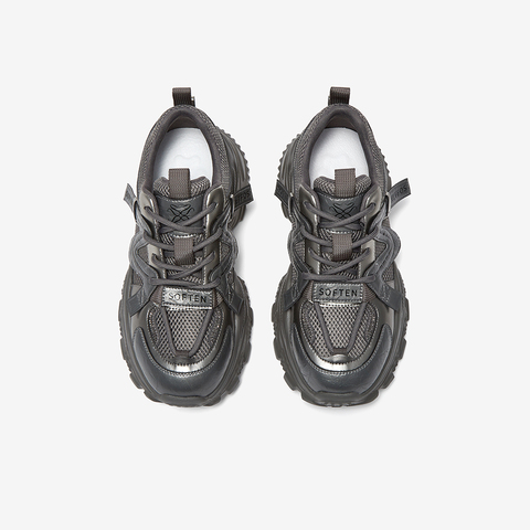 百思图2025秋季新款商场同款老爹鞋时尚厚底增高女休闲鞋B6112CM5