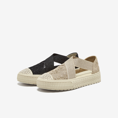 百思图2025夏季新款渔夫鞋时尚复古休闲户外女单鞋B1707BM5