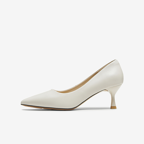 百思图2025秋季新款浅口单鞋时尚简约通勤细高跟尖头女鞋K5611CQ5