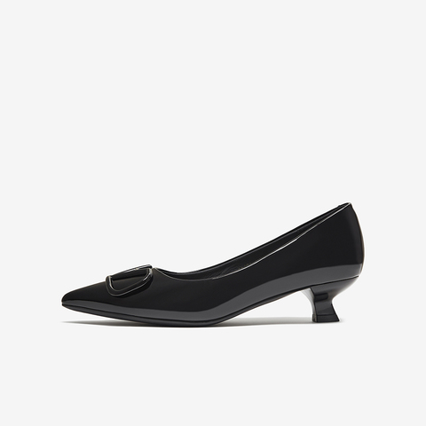 百思图2025秋季新款浅口单鞋时尚潮流通勤细跟尖头女鞋F5197CQ5