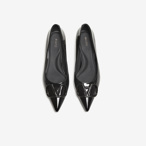 百思图2025秋季新款浅口单鞋时尚潮流通勤细跟尖头女鞋F5197CQ5