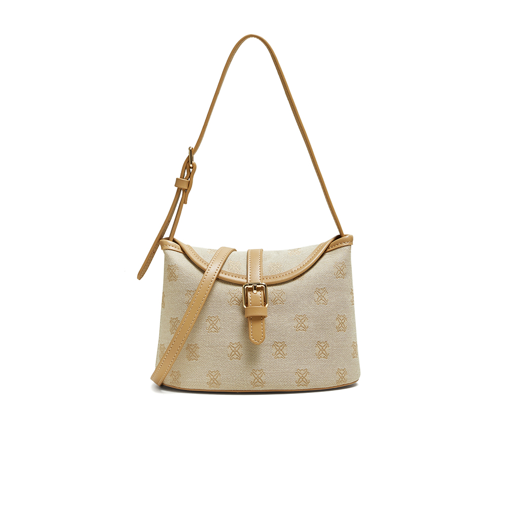 百思图2025秋季新款商场同款腋下包时尚复古斜挎包女TY038CX5