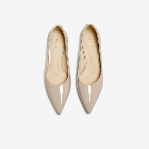 百思图2025秋季新款浅口单鞋时尚简约通勤细跟尖头女鞋K2562CQ5