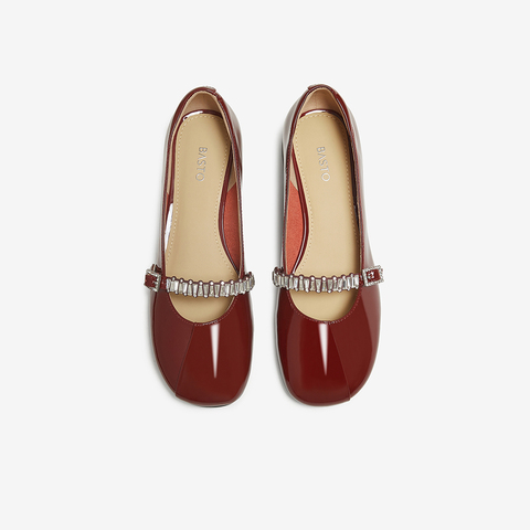 百思图2025秋季新款商场同款玛丽珍鞋时尚通勤粗跟女单鞋RD21TCQ5